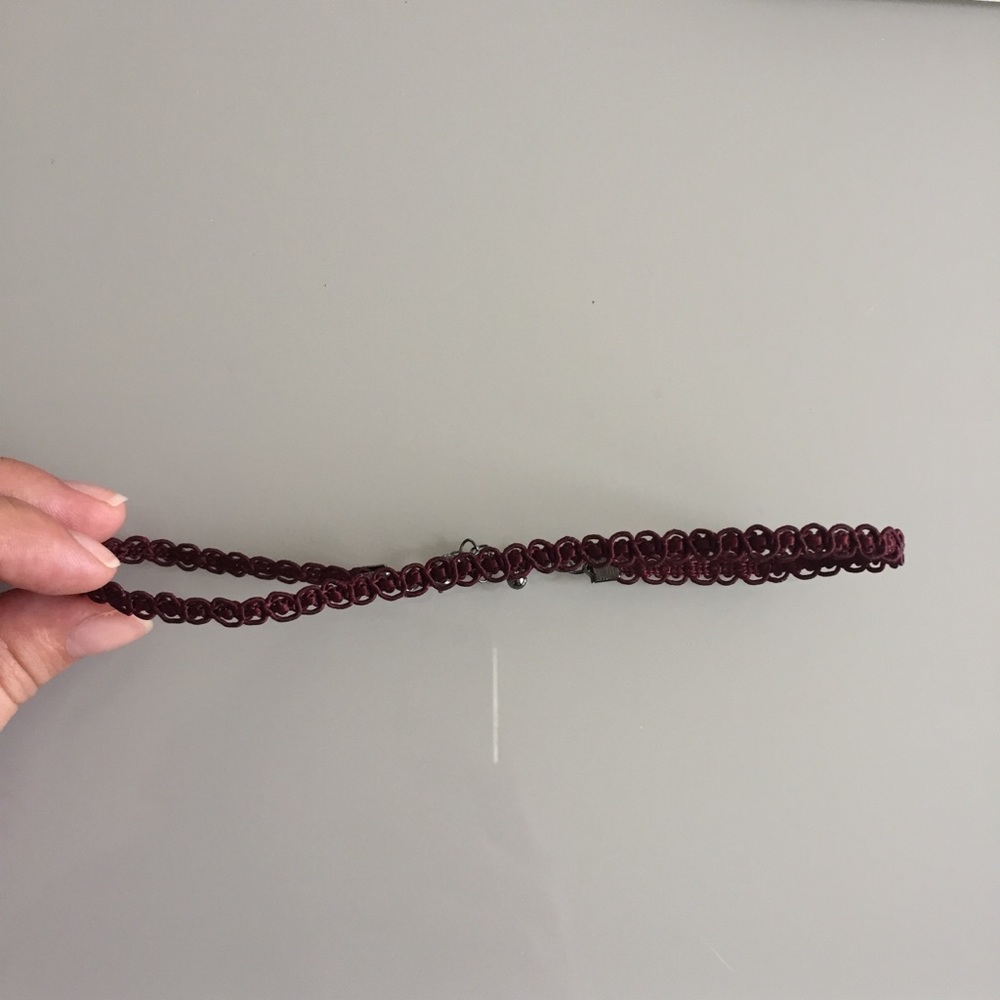 Burgundy choker from Forever 21